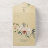 Rustikaler QR-Code für Pine Gold All In One Einladung (Außenbereich)