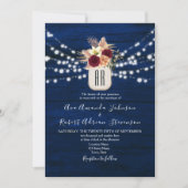 Rustikaler QR-Code Hochzeitsempfang Einladung (Vorderseite)