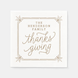 Rustikaler Rahmen Personalisierter Erntedank Serviette