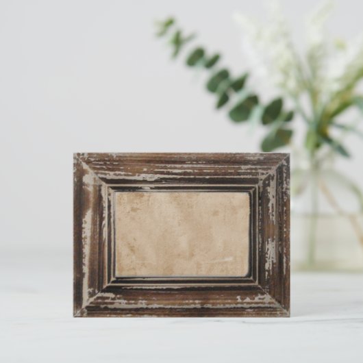 Rustikaler Rahmen Postkarte (Stehend Vorderseite)