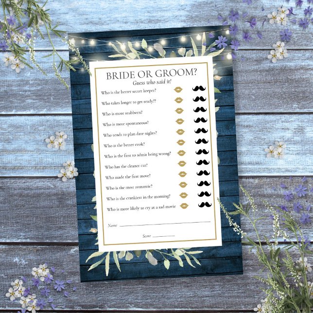 Rustikaler Ratgeber, wer Grüner Brautparty Spiel (Rustic Guess Who Greenery Bridal Shower Game
)