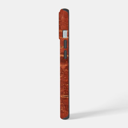 Rustikaler Raven auf der inneren Birch Bark OtterB iPhone 15 Hülle (Linke Seite)