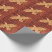 Rustikaler Raven auf der inneren Birkenrinde Geschenkpapier (Ecke)