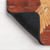 Rustikaler Raven auf der inneren Birkenrinde Mousepad (Ecke)