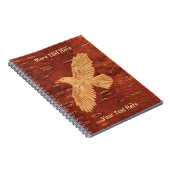 Rustikaler Raven auf der inneren Birkenrinde Notizblock (Rechte Seite)