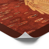 Rustikaler Raven auf der inneren Birkenrinde Poster (Ecke)