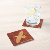 Rustikaler Raven auf der inneren Birkenrinde Rechteckiger Pappuntersetzer (Vor Ort)