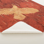 Rustikaler Raven auf der inneren Birkenrinde Sherpadecke (3/4)