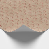 Rustikaler Red Bow Kraft Pattern Urlaub Geschenkpapier (Ecke)