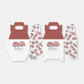 Rustikaler Red Fireruck Geburtstagsparty Gefallen Geschenkschachtel (Ungefaltet)