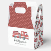 Rustikaler Red Fireruck Geburtstagsparty Gefallen Geschenkschachtel (Geöffnet)
