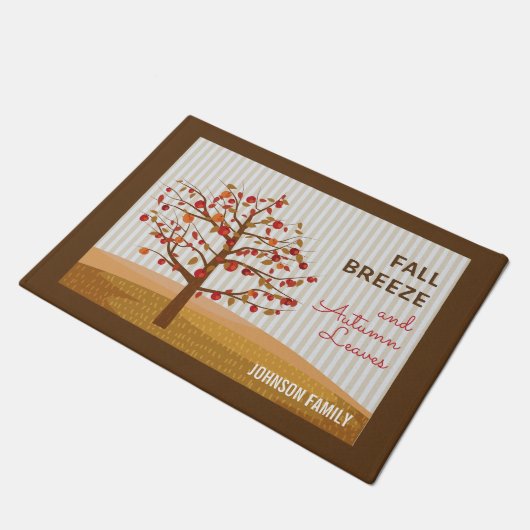 Rustikaler Red-Gold-Apfelbaum fällt Fußmatte (Schrägansicht)