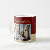 Rustikaler Red Graduate 2 Foto Abschluss Kaffeetasse (Vorderseite Links)