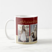 Rustikaler Red Graduate 2 Foto Abschluss Kaffeetasse (Links)