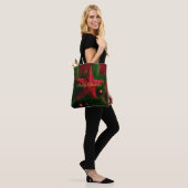 Rustikaler Red Star Weihnachten Gemütliche Totenta Tasche (Am Model)