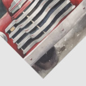 Rustikaler Red Truck mit schneebedeckten Weihnacht Seidenpapier (Detail)