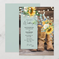 Rustikaler Redneck Boots Sonnenblumenhochzeit
