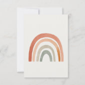 Rustikaler Regenbogen mit Ampere und Hochzeit dank Dankeskarte (Rückseite)