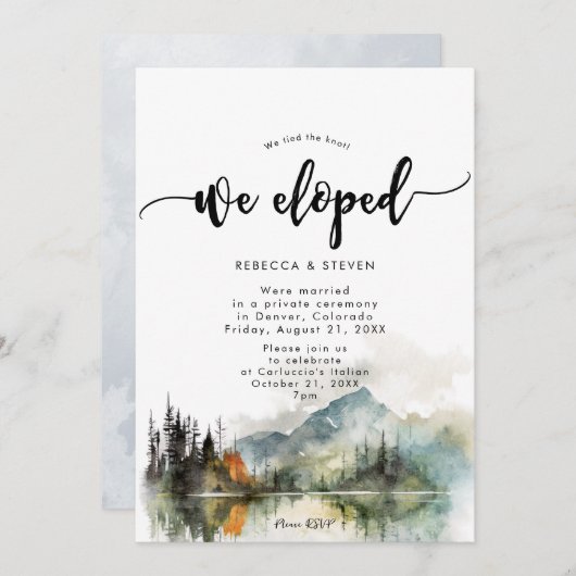 rustikaler Regenwald haben wir eingeladen Einladung (Vorne/Hinten)