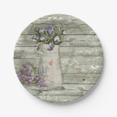 rustikaler rehabilitierter hölzerner pappteller (Vorderseite)