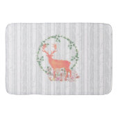 Rustikaler Reindeer Boho Wassercolor Badematte (Vorderseite)