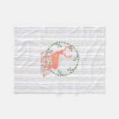 Rustikaler Reindeer Boho Wassercolor Fleecedecke (Vorderseite (Horizontal))