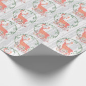 Rustikaler Reindeer Boho Wassercolor Geschenkpapier (Ecke)