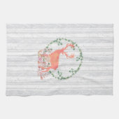 Rustikaler Reindeer Boho Wassercolor Küchentuch (Horizontal)