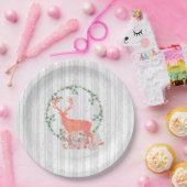 Rustikaler Reindeer Boho Wassercolor Pappteller (Party)
