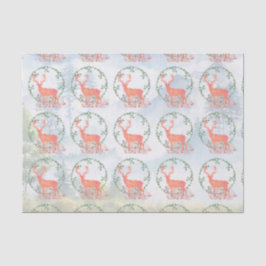 Rustikaler Reindeer Boho Wassercolor Seidenpapier