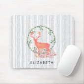Rustikaler Reindeer Boho Wasserfarbe individuell Mousepad (Mit Mouse)