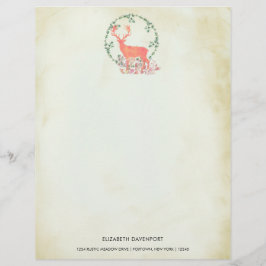 Rustikaler Reindeer Boho Wasserfarbe Personalisier