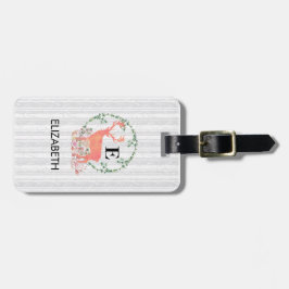 Rustikaler Reindeer Boho Wasserfarbe Personalisier Gepäckanhänger