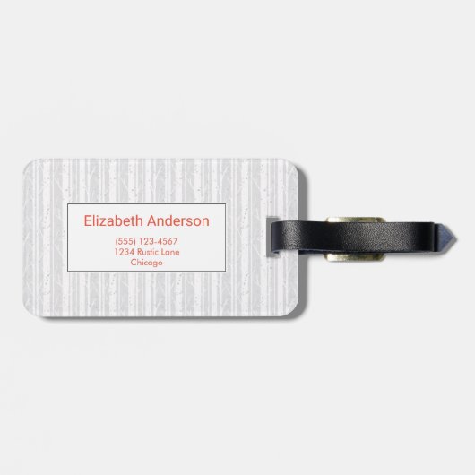 Rustikaler Reindeer Boho Wasserfarbe Personalisier Gepäckanhänger (Rückseite horizontal)