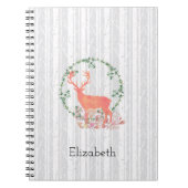 Rustikaler Reindeer Boho Wasserfarbe Personalisier Notizblock (Vorderseite)