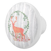 Rustikaler Reindeer Boho Wreath Keramikknauf (Rechts)