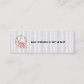 Rustikaler Reindeer Boho Wreath Mini Visitenkarte (Rückseite)