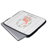 Rustikaler Reindeer Boho Wreath Wasserfarbe Benutz Laptopschutzhülle (Vorne Knopf)