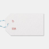 Rustikaler Rentier Sleigh Bells Santa's Helper Geschenkanhänger (Rückseite Horizontal)