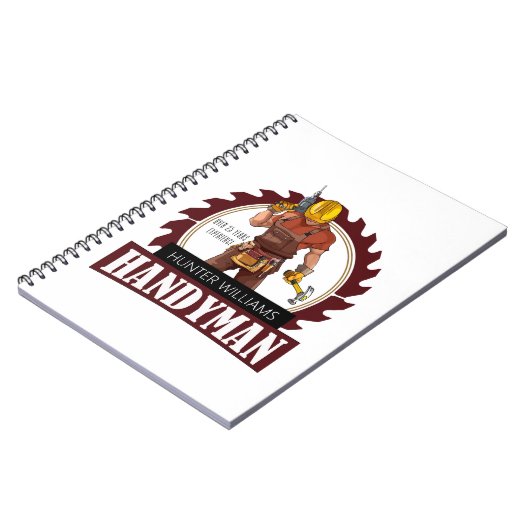 Rustikaler Reparaturbetrieb Moderner Notizblock (Linke Seite)