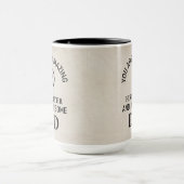 Rustikaler Retro Beige Marmormuster Feuerwehrmann  Tasse (Zentrum)