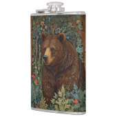 Rustikaler Retro-Braunbär Flachmann (Links)