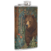 Rustikaler Retro-Braunbär Flachmann (Rechts)
