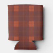 Rustikaler Retro-Karierter Bär Personalisiert Dosenkühler (Rückseite)