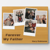 Rustikaler Retro Snapshot Foto Collage Vatertag Fotoplatte (Vorderseite)