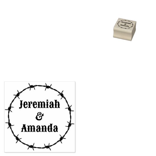 Rustikaler Retro-Western Hochzeitsfarm Gummistempel (Stempel)