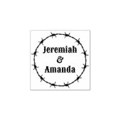 Rustikaler Retro-Western Hochzeitsfarm Gummistempel (Prägung)