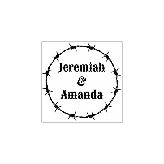 Rustikaler Retro-Western Hochzeitsfarm Gummistempel (Prägung)