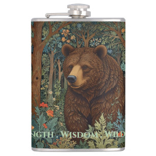 Rustikaler Retrobär Flachmann