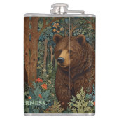 Rustikaler Retrobär Flachmann (Rückseite)